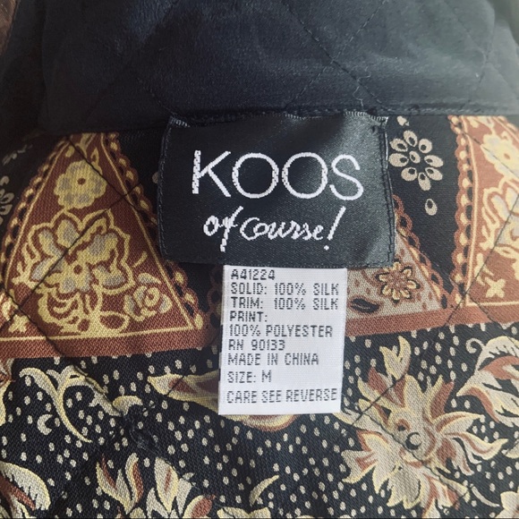 ❌SOLD❌ Vintage 90s Silk Quilted Long Line Coat - Picture 6 of 7